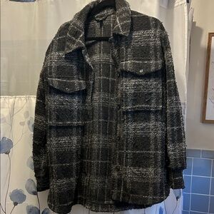 Womens Banana Republic Black Plaid Jacket